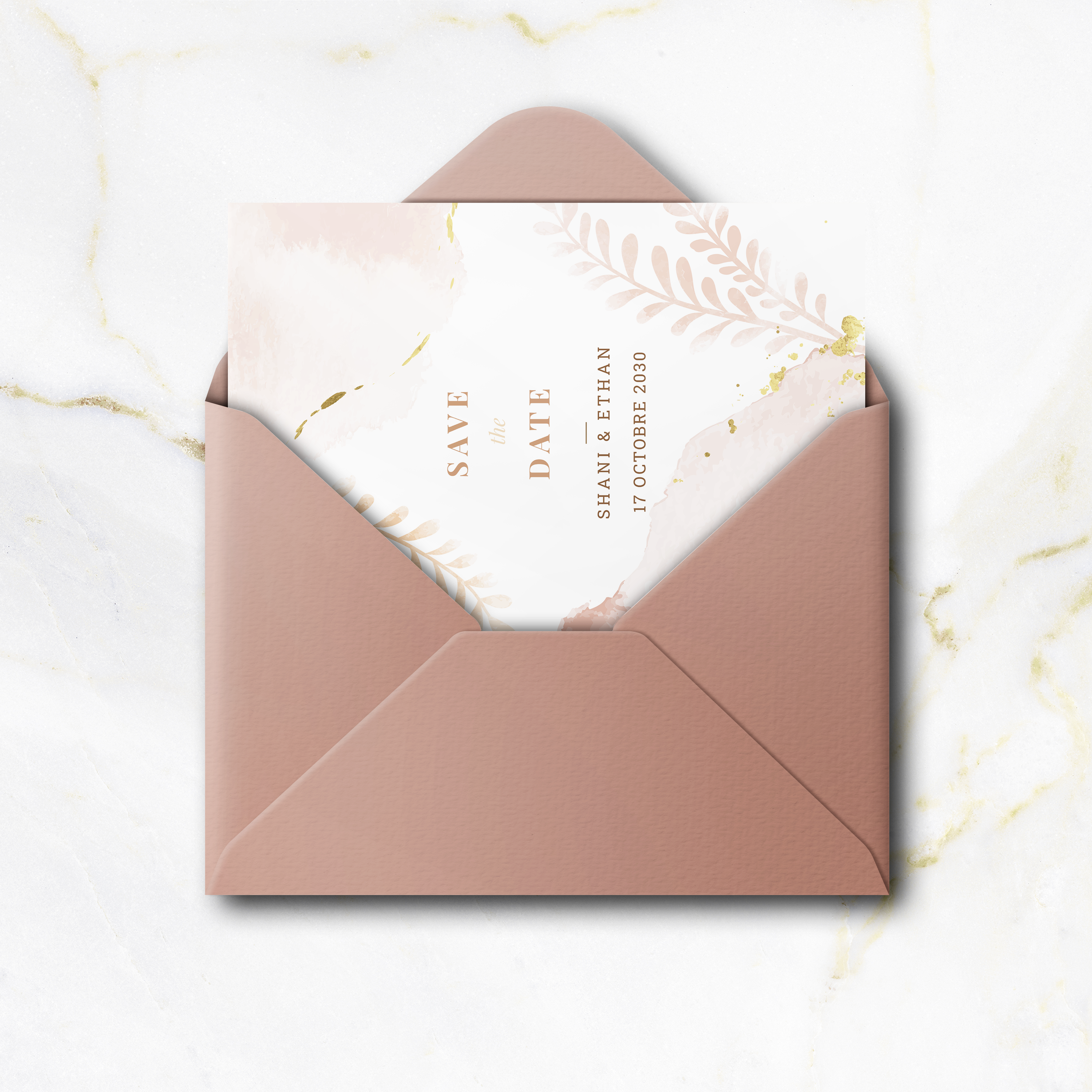 Rose Save The Date - 