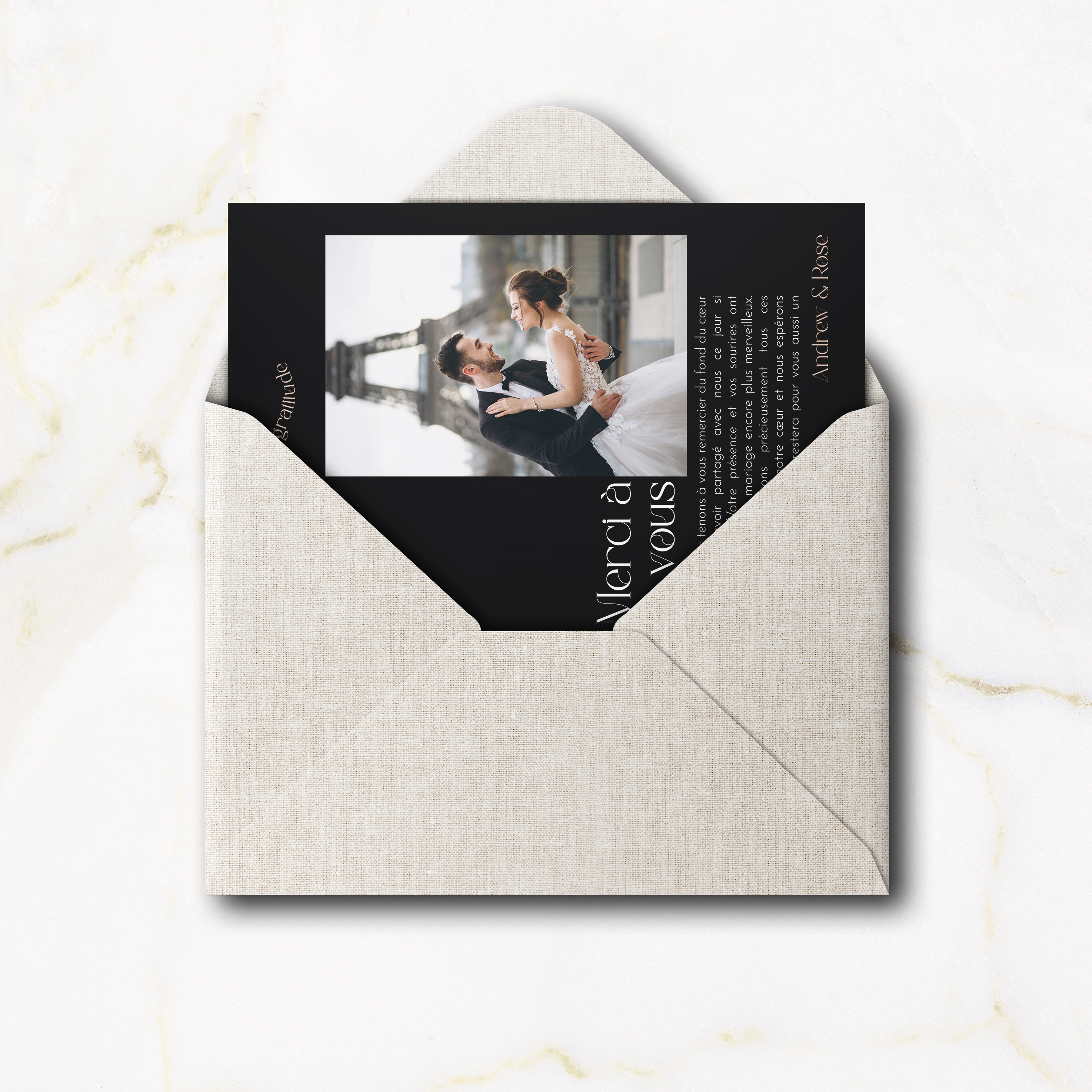 Wavy Thank You Portrait - 