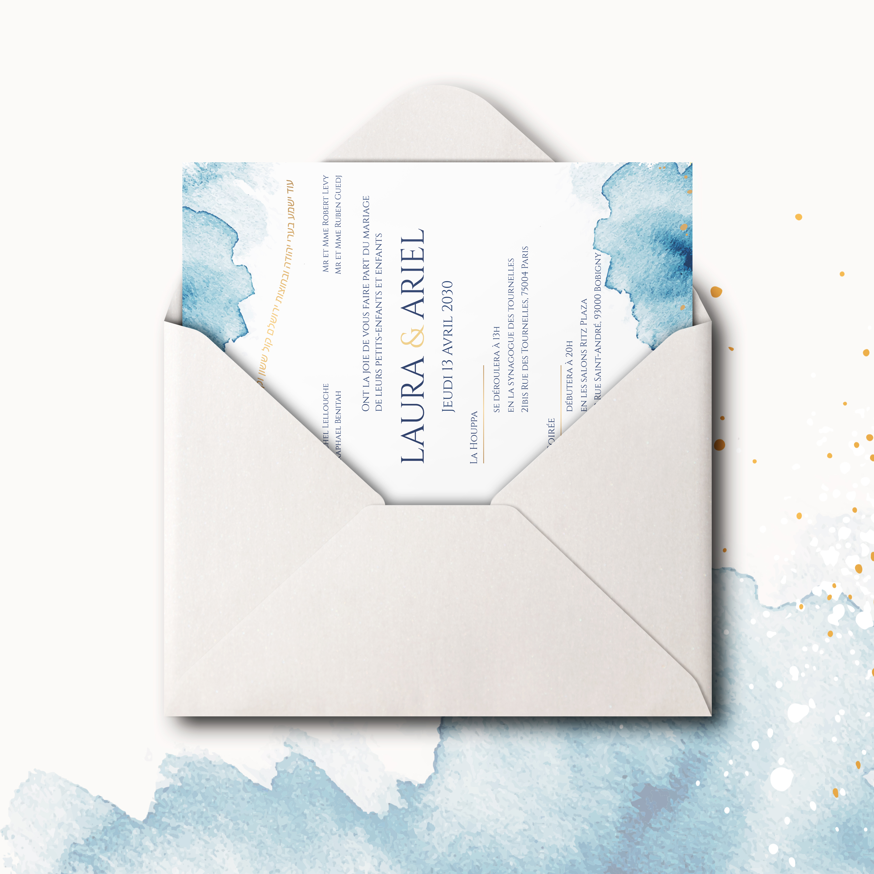 Blue Splash Invit - 
