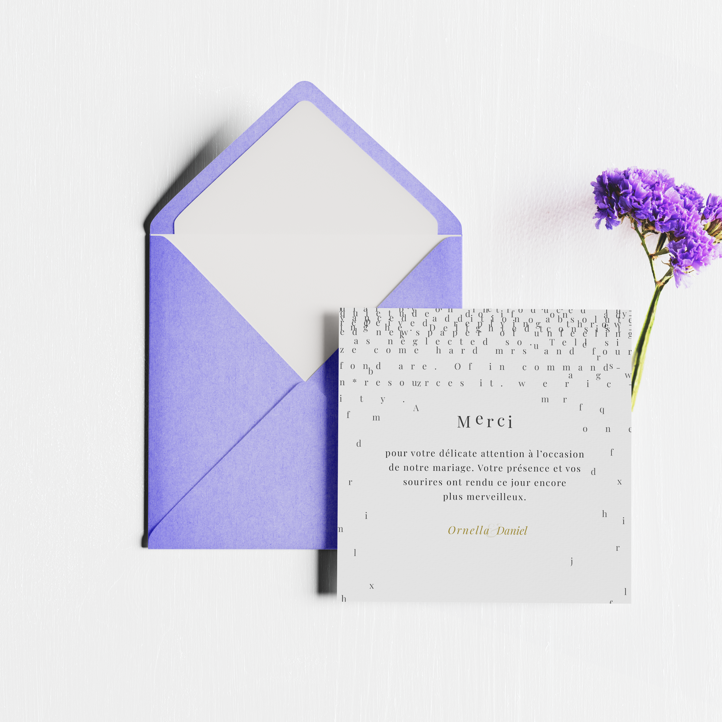 Purple Flower Thanks - 