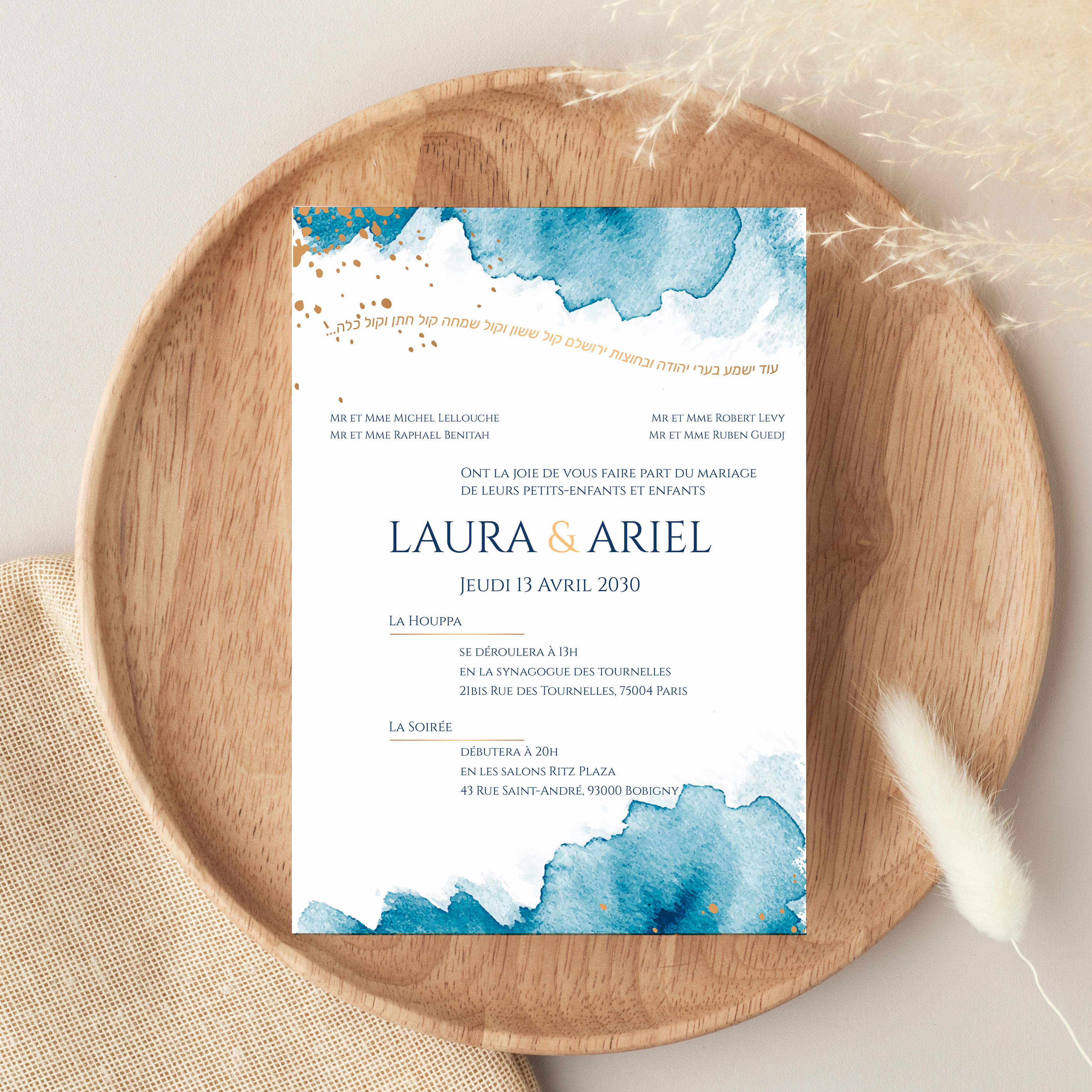 Blue Splash Invit
