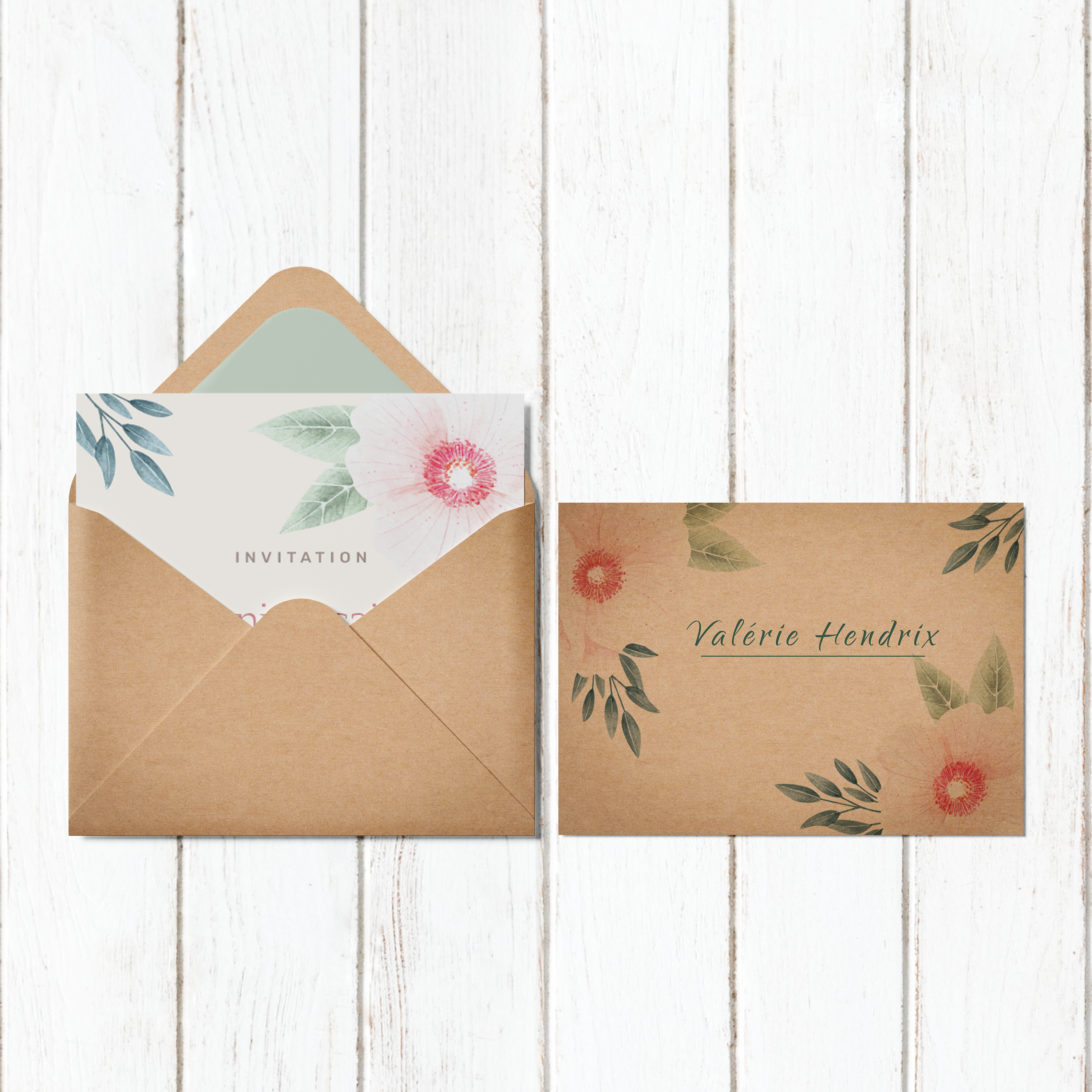 Nostalgic Flower - Avec ses tons pastels et harmonieux qui rappel le printemps, cette carte se démarque par sa simplicité et son raffinement.