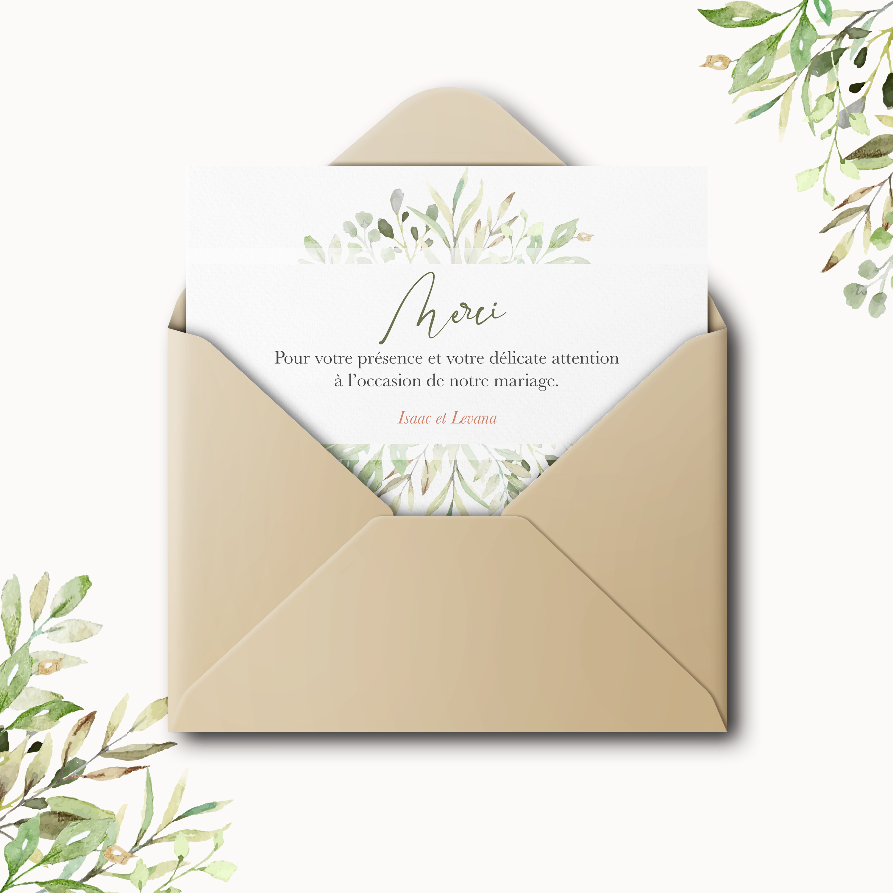 Cadre Floral Merci - 