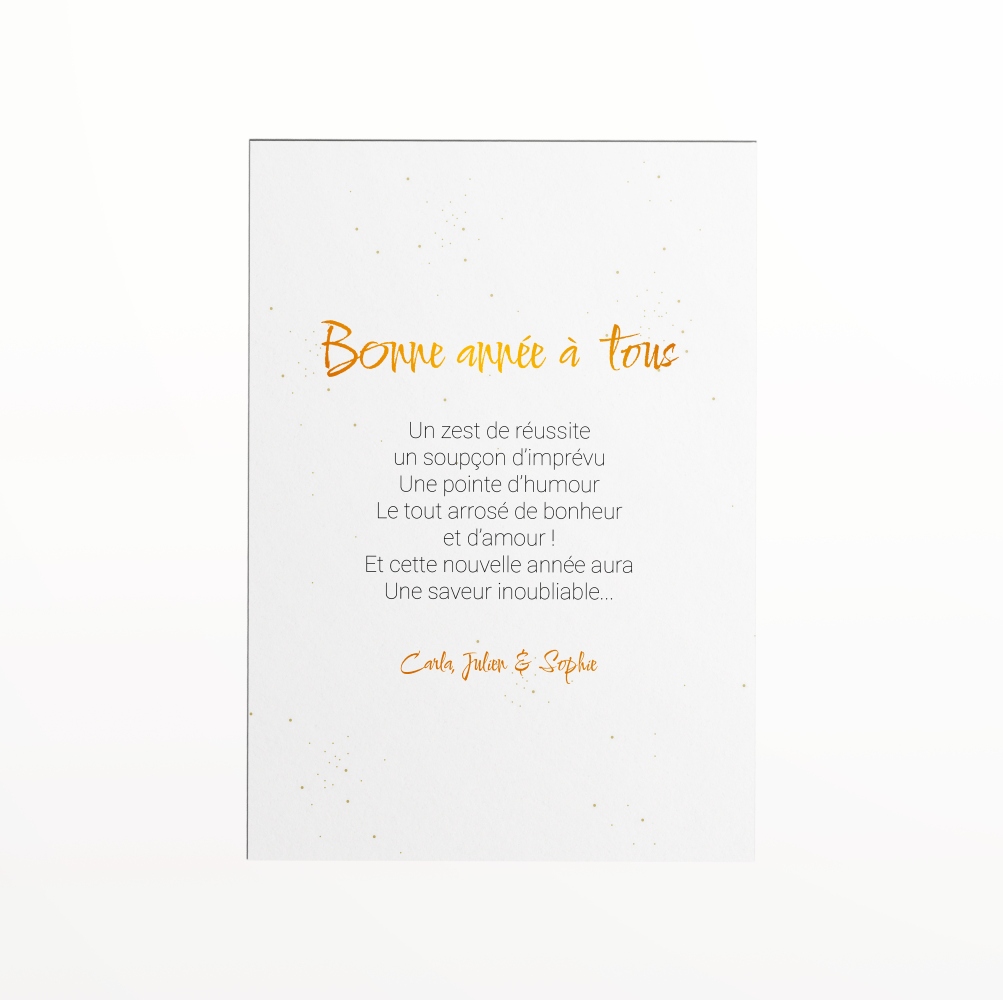 Gold Year - Souhaitez une bonne année à vos proches ou collègues avec cette carte minimaliste et festive.