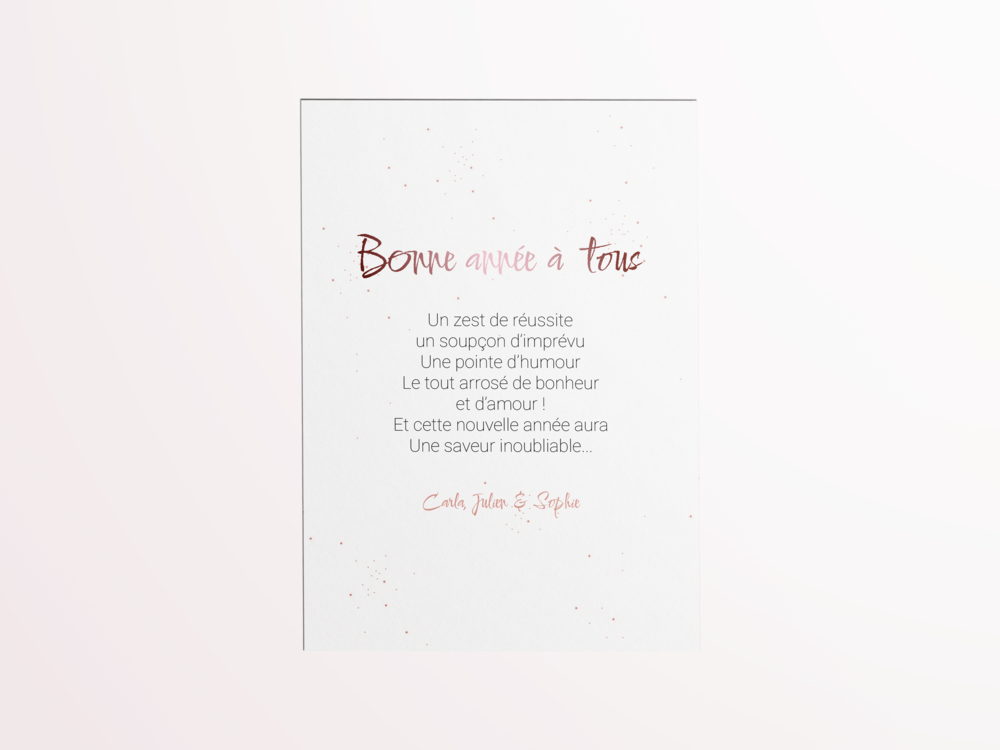 Pink Year - Souhaitez une bonne année à vos proches ou collègues avec cette carte minimaliste et festive.