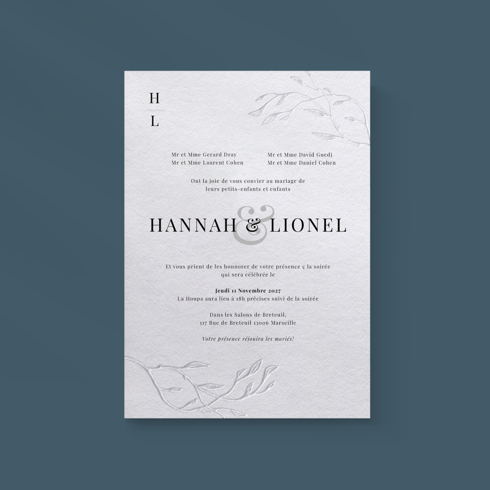 Embossed Invite - 