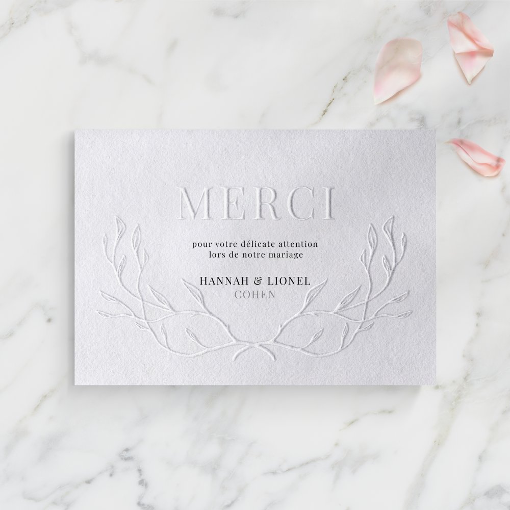 Embossed Merci