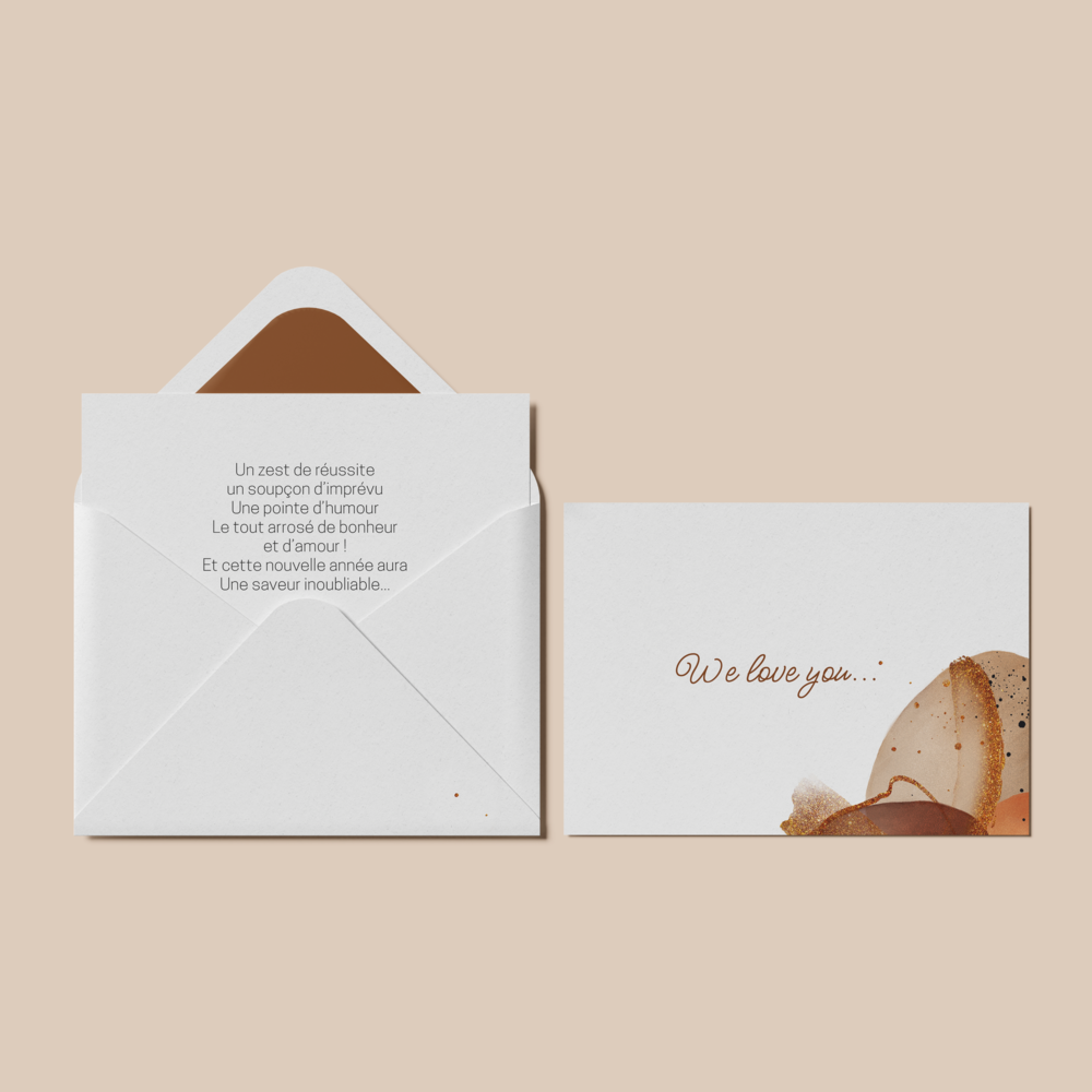Glitter Texture - Simple et dynamique, cette carte saura exprimer avec franchise votre message qui plaira sans aucun doute à son destinataire.