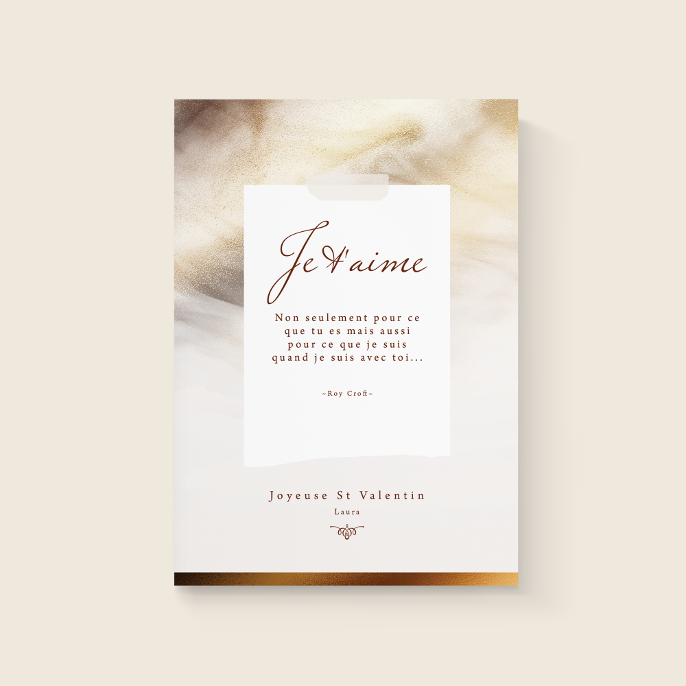 Sable Émouvant - Dans cet environnement chaud aux tons doré qui rappellent le soleil, c'est le contexte parfait pour déclarer votre flamme. Cette carte aux détails élégants et raffinés ira parfaitement pour faire passer votre affectueux message à la personne de votre cœur