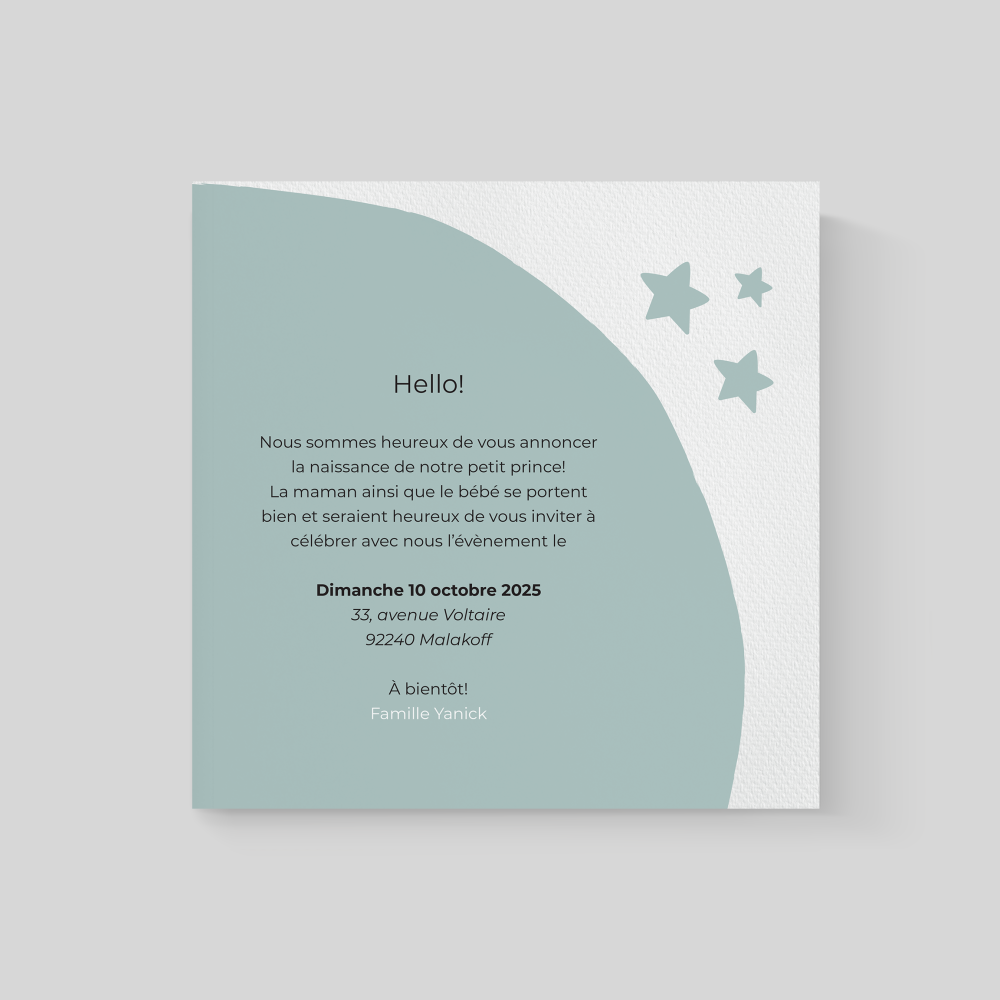 Loving Bear - Cette carte affectueuse et sereine annoncera avec douceur l'arrivée de votre petit cœur au monde.