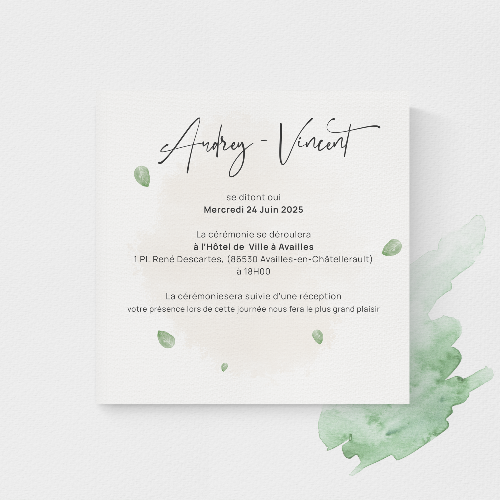 Green Elegant Invite - 
