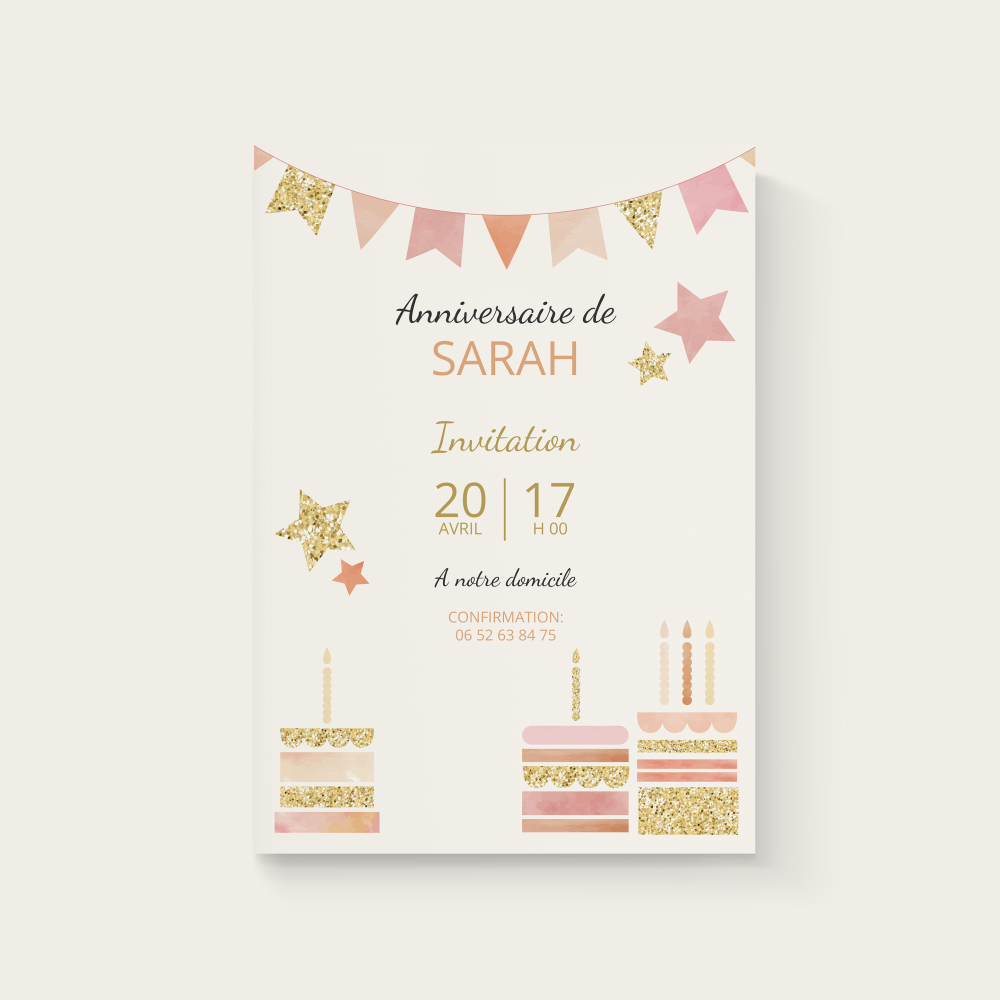 Glittery Star - Des paillettes, des étoiles, du gâteau, tout ce qu'il manque c'est les invités pour faire la fête!