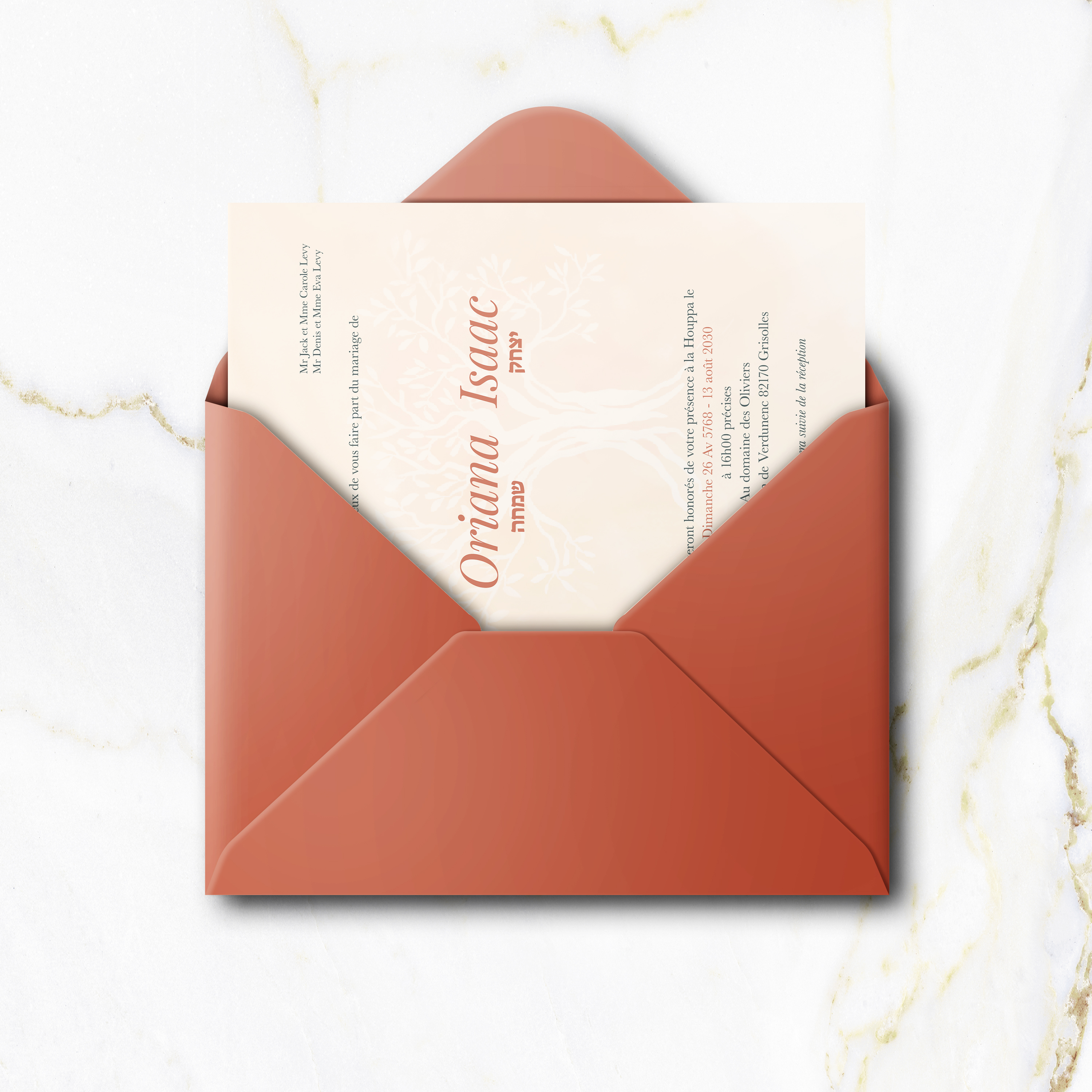 Tree Of Life- By J. Joseph - Découvrez notre invitation digitale pour mariage, format portrait et tons neutres. Ce modèle unique, peint par l'artiste de renom Judith Joseph, met en scène un majestueux arbre en filigrane. Alliant modernité et art, cette invitation reprend les codes d’une carte classique en y ajoutant une touche de chic unique. Impressionnez vos invités avec ce design élégant et inoubliable pour une célébration raffinée.